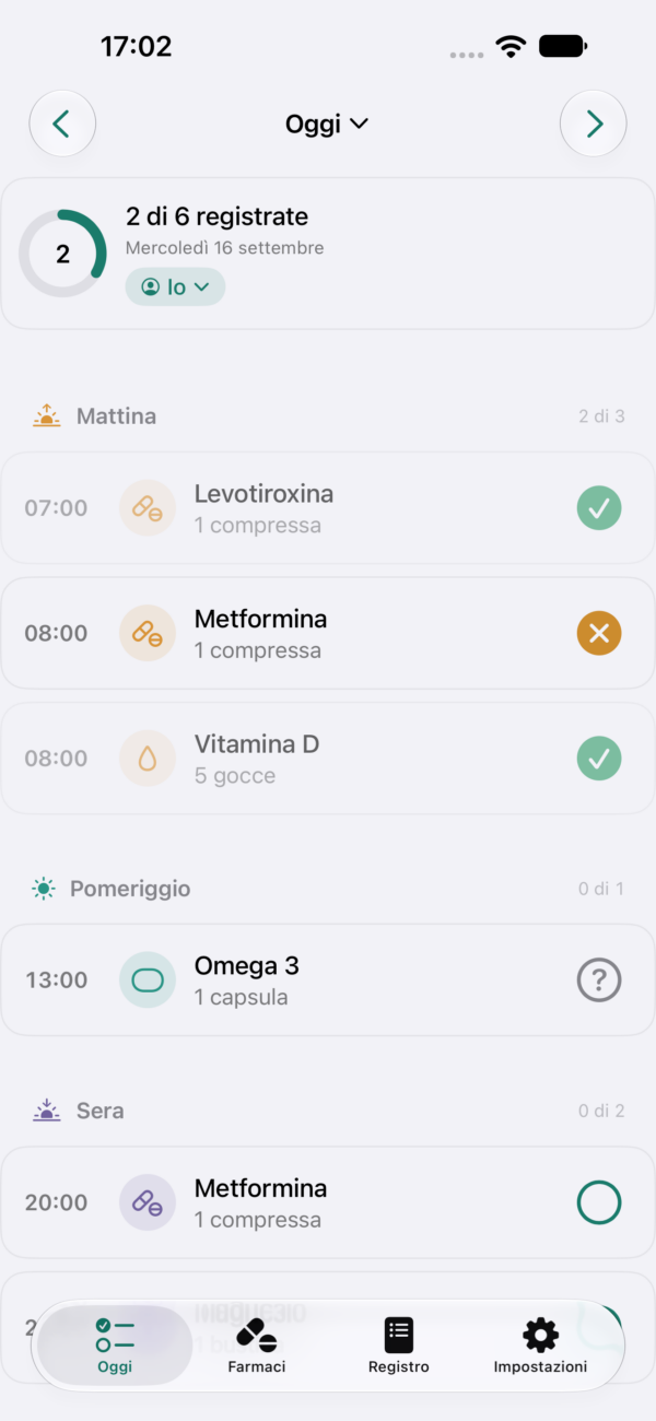 Screenshot di Benora: Promemoria farmaci