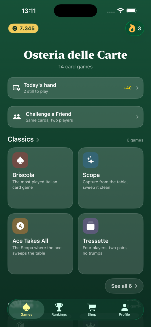 Screenshot di Osteria delle carte