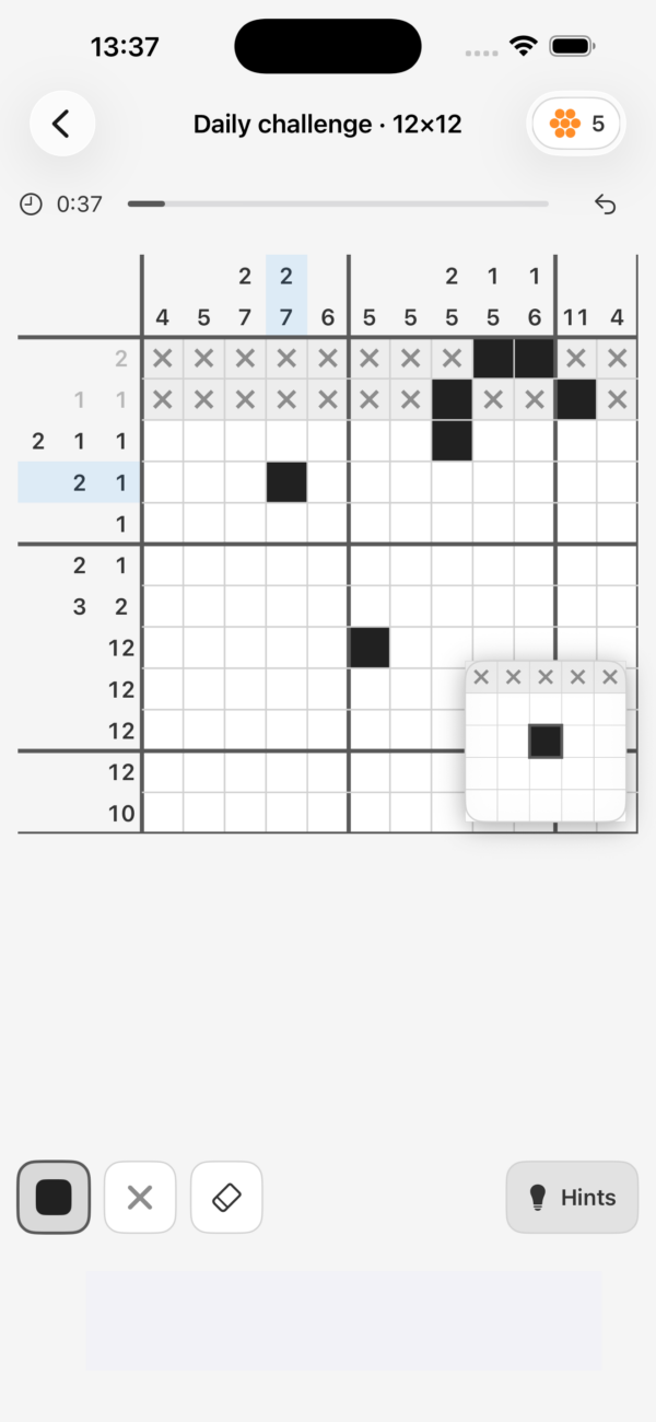 Screenshot di Logiku – Nonogram
